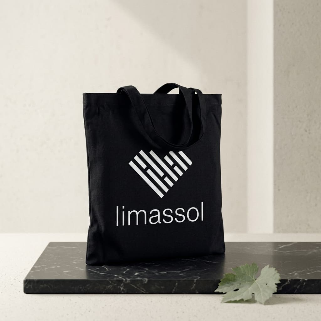 Tote Bag Heart Limassol Black / White